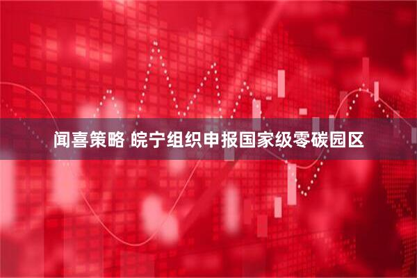 闻喜策略 皖宁组织申报国家级零碳园区