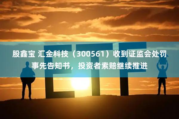 股鑫宝 汇金科技（300561）收到证监会处罚事先告知书，投资者索赔继续推进