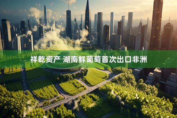 祥乾资产 湖南鲜葡萄首次出口非洲