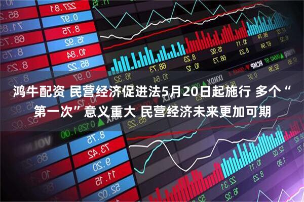 鸿牛配资 民营经济促进法5月20日起施行 多个“第一次”意义重大 民营经济未来更加可期